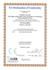 CE, LVD Certificate of CHVP-8K