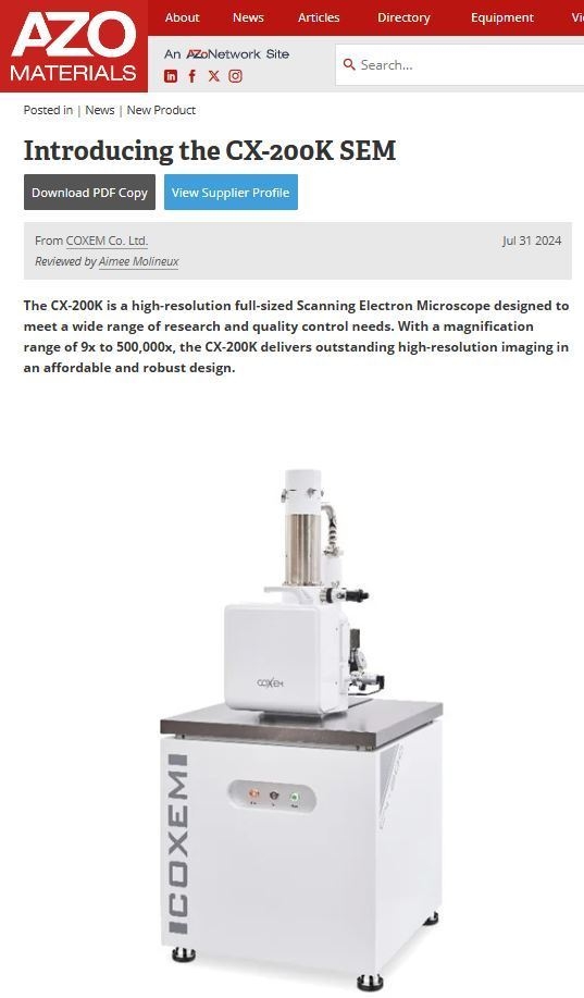 Introducing the CX-200K SEM